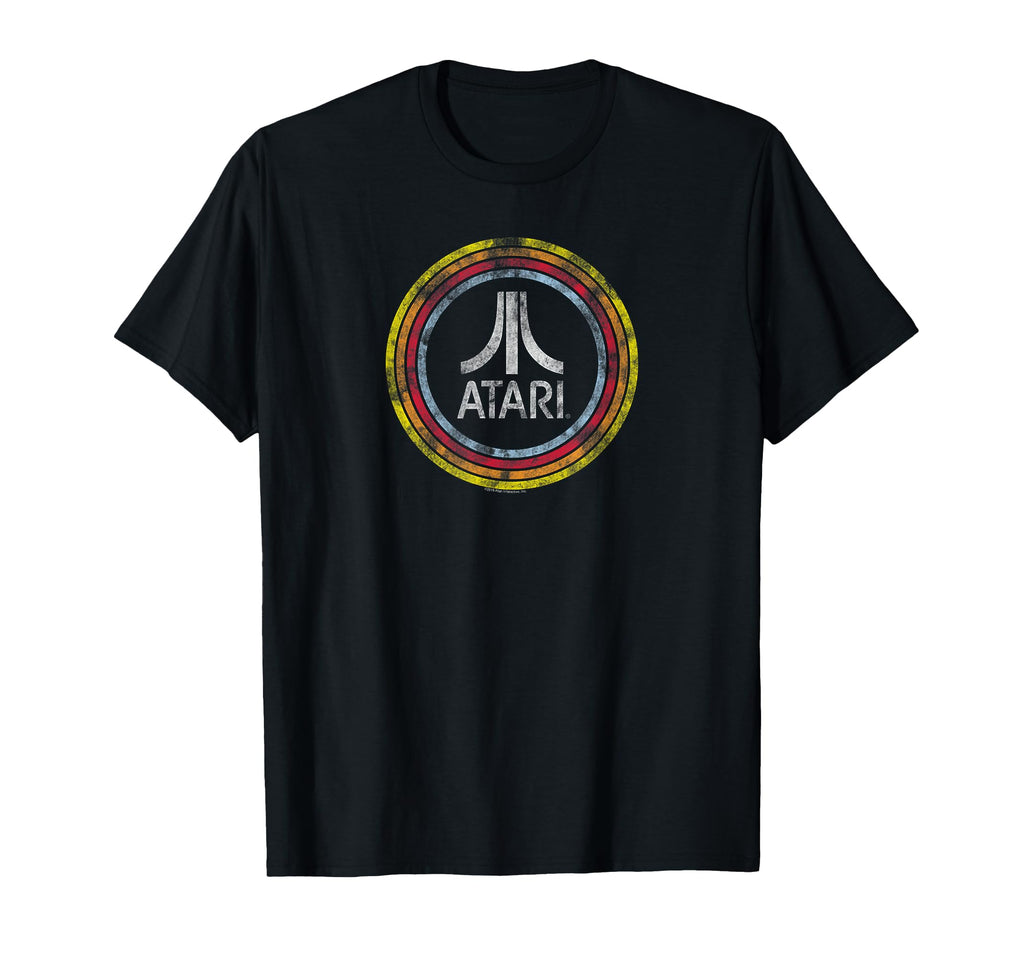 Atari Distressed Circle Fuji Logo T-Shirt - Novelty Apparel Men Women