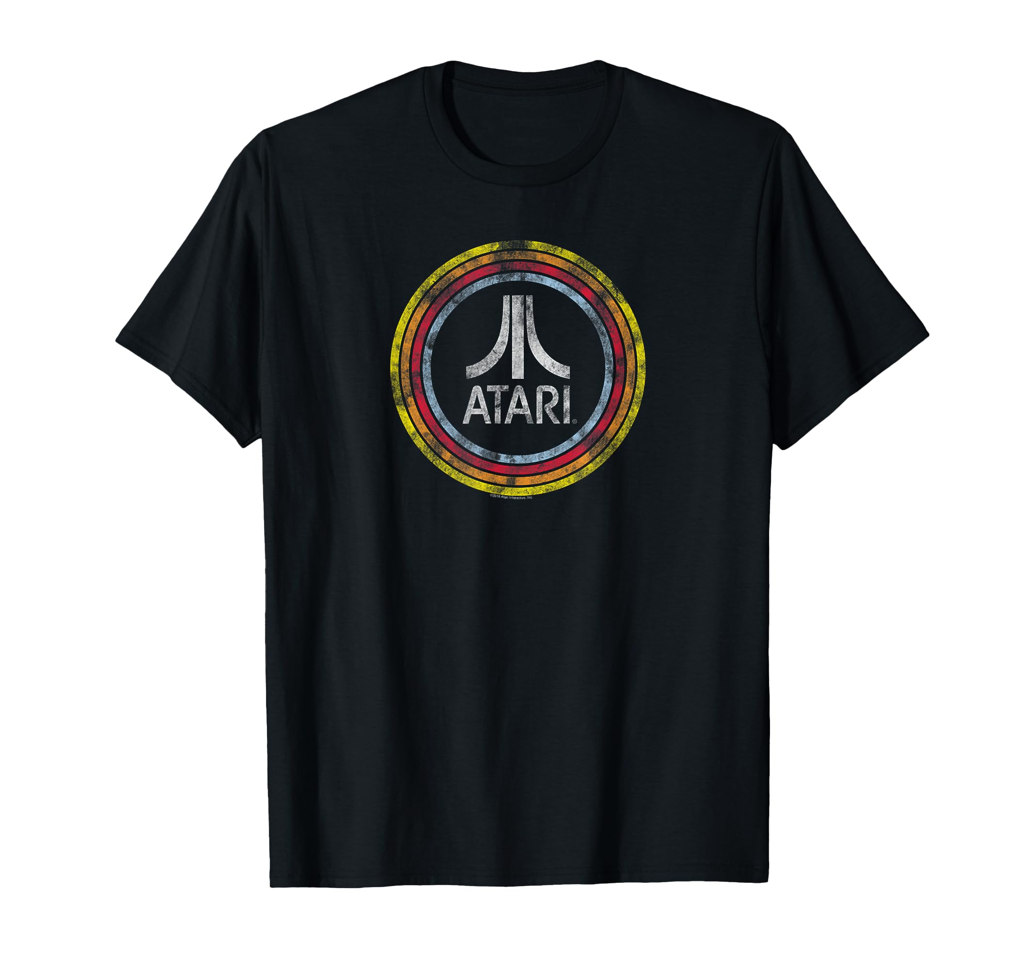 Atari Distressed Circle Fuji Logo T-Shirt - Novelty Apparel Men Women
