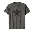 Dark Grey Star Distressed Minimalist T-Shirt - Custom Art Print Men Women