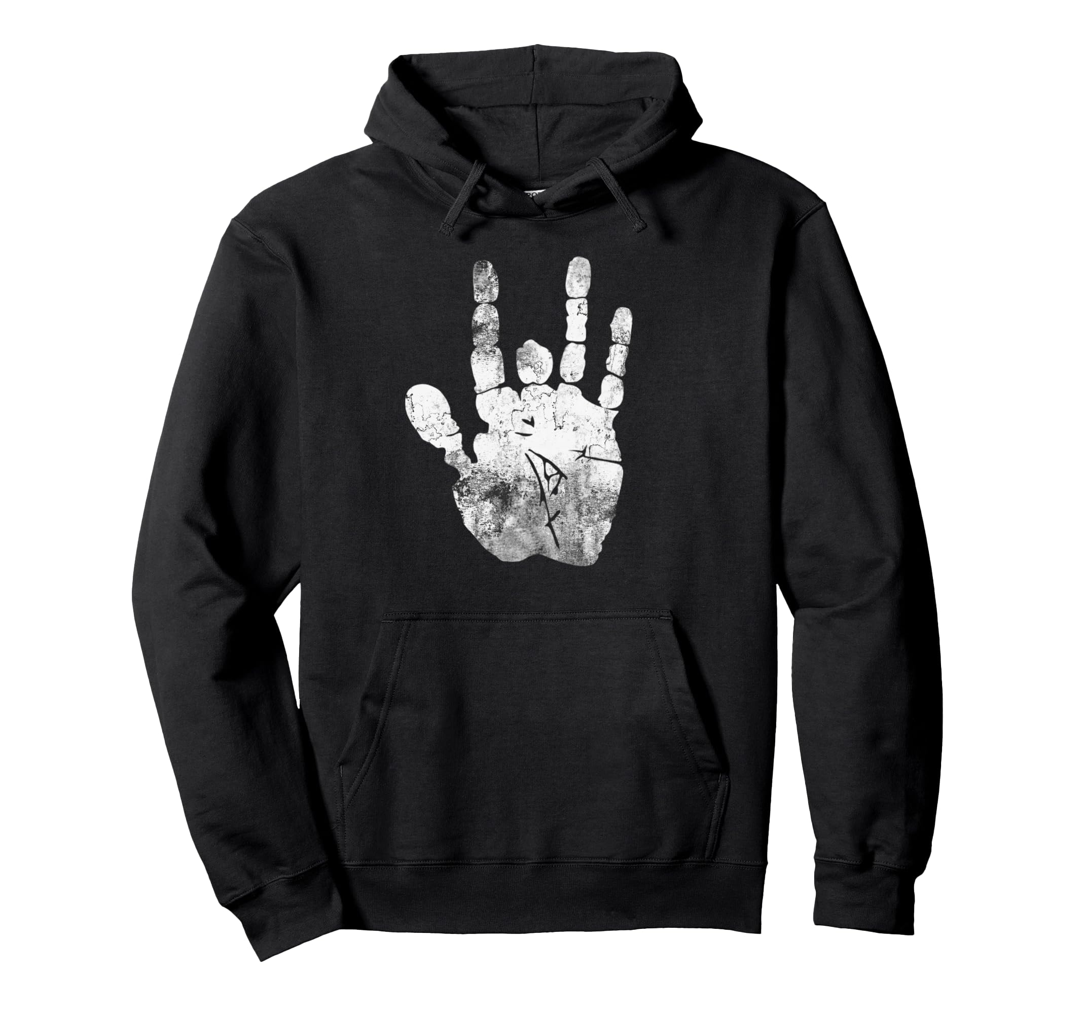 Jerry Distressed Hand Gift Hoodie - Minimalist Print for Adults