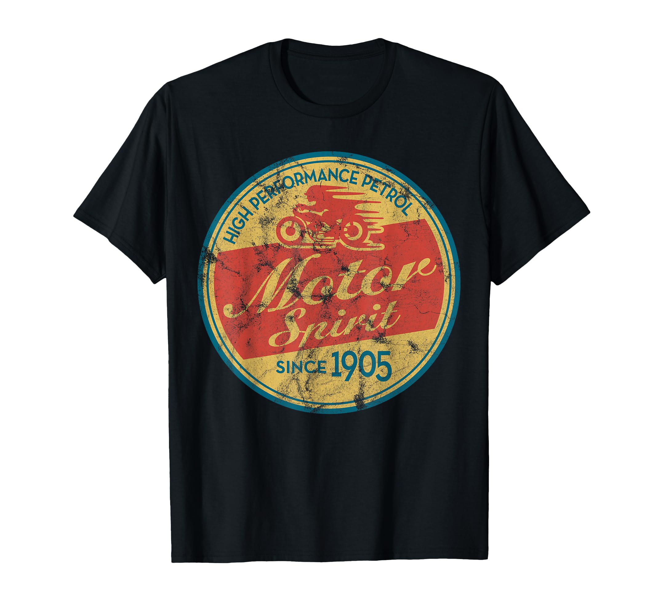 Motorcycle Distressed Shirts T-Shirt - Fun Novelty Design for Adults